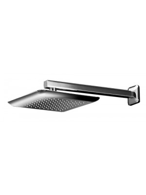 POMME DE DOUCHE ABS CARREE 250 MM  KIT CREAMY + BRAS 35 CM