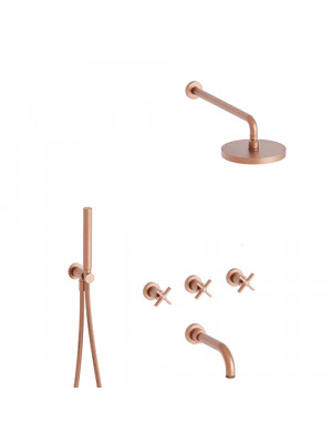 BAIN DOUCHE ENCASTRÉ OR ROSÉ BROSSÉ CROSS ROAD