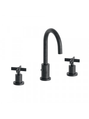 MELANGEUR CROSS ROAD NOIR CHROMÉ BROSSÉ 3 TROUS