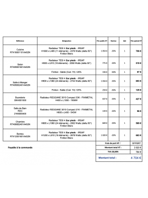 DEVIS N° 2603/CCB/Van De Woestyn