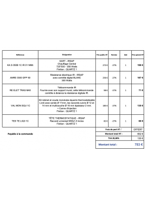 DEVIS N° 2603/CCA/GLOCATIVE