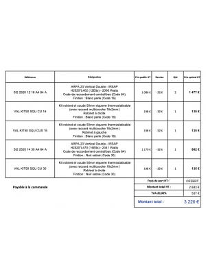 DEVIS N° 2512/CCA/DA COSTA