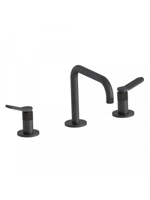 MELANGEUR 3 TROUS NOIR CHROME BROSSÉ EAST SIDE 