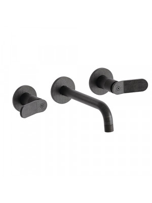 MELANGEUR MURAL CHROMÉ NOIR BROSSÉ LAVABO EAST SIDE 