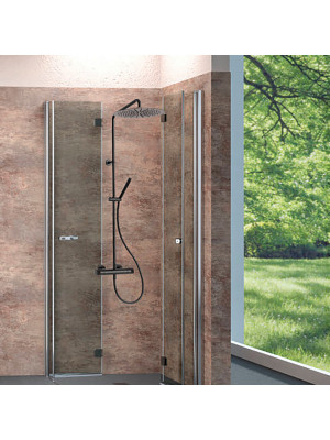 COLONNE DOUCHE NOIR CHROMÉ BROSSÉ EAST SIDE