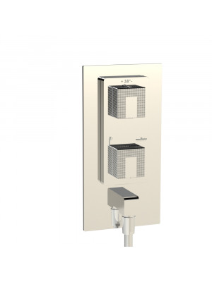 Façade mitigeur thermostatique à encastrer MYRIAD  2 sorties