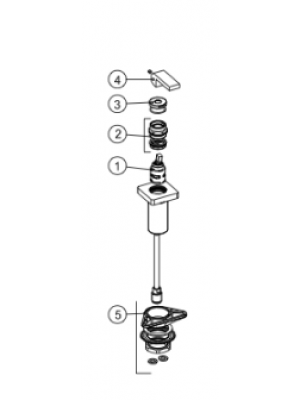 Ensemble levier de commande QUANTUM 2 et 3 - Nickel Brossé - FRANKE
