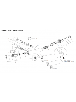 Poignée de Température - SYMBOL - JACOB DELAFON