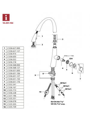 Jeu de levier ZOE - KWC