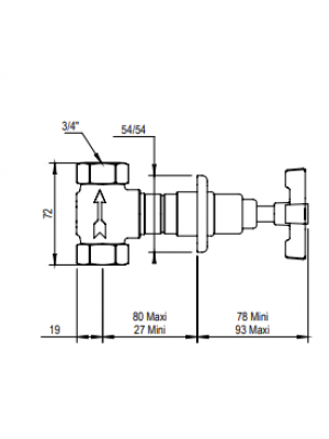 Kit d’encastrement pour robinet (tête céramique)