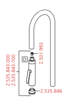 Douchette complète Inox - ONO Pro - KWC