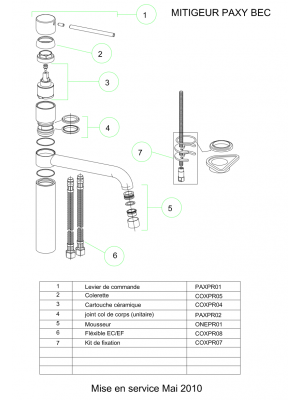 Cartouche céramique - PAXY - FRANKE