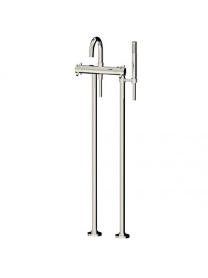 Bain-douche sur double colonne thermostatique MINOÉ pour baignoire îlot