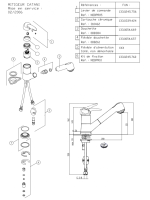 Cartouche céramique - CATANI - FRANKE