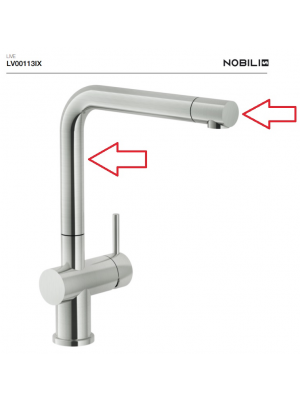 Kit Complet (Col de Cygne + Mousseur) pour Robinetterie LIVE de NOBILIS