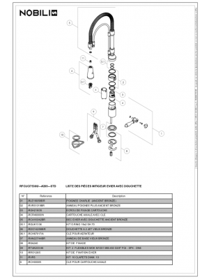 CARTOUCHE AXIALE AVEC CLE - NOBILI