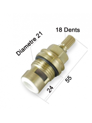 Paire de Têtes céramique pour Lavabo 3 Trous CHAMBORD AVANT 2003 - ONDYNA
