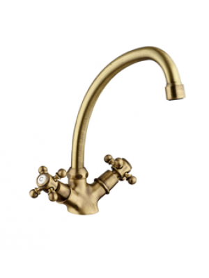 MÉLANGEUR EVIER BEC MOBILE COL DE CYGNE TIFFANY - VIEUX BRONZE - PAINI