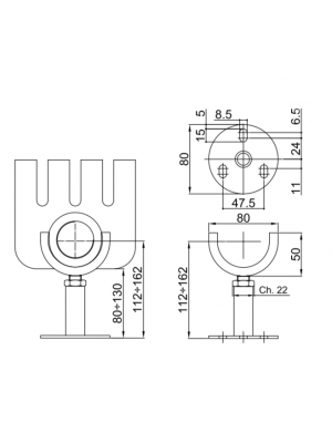 Pied de soutien au sol pour Radiateur TESI
