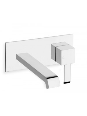 QUADRI MITIGEUR CHROME LAVABO MURAL BEC CASCADE