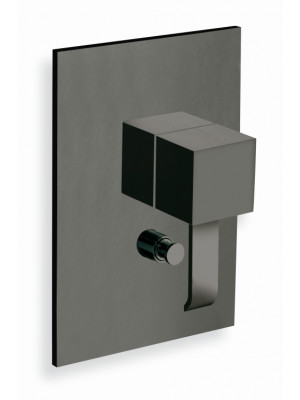 QUADRI 2 SORTIES NOIR MAT  MITIGEUR DOUCHE 