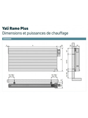 YALI RAMO PLINTHE - Radiateur plinthe électrique - FINIMETAL