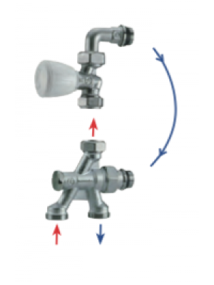 Robinet monotube 4 voies alésage 16 entraxe 35 mm