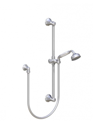 SET DE DOUCHE RETRO ASCOTT SUPPORT PRISE D'EAU + FLEXIBLE + DOUCHETTE+BARRE