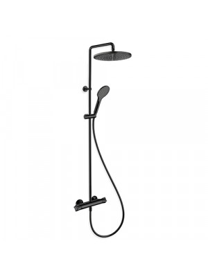 COLONNE DOUCHE THETA  NOIR MAT THERMOSTATIQUE COMPLETE 