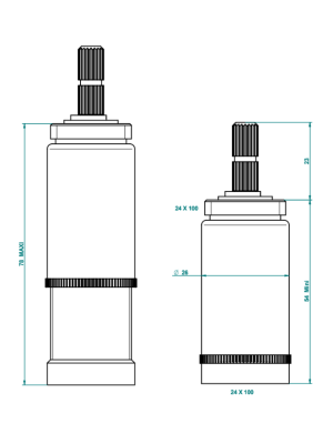 Allonge réglable Nickel Mat - THG