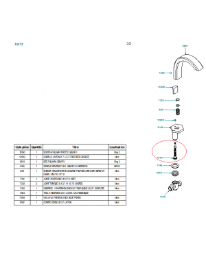 Tige inversion sans bouton - BEVERLEY - THG