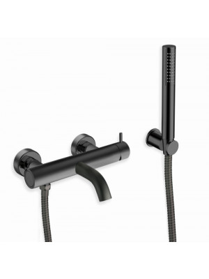 MITIGEUR BAIN-DOUCHE NOIR MAT TRIVERDE 