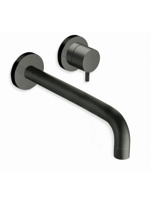 MITIGEUR NOIR MAT LAVABO MURAL 225 mm TRIVERDE 