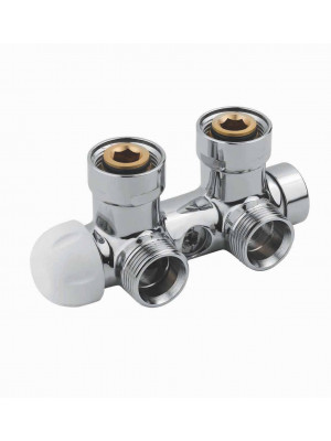 Vanne Thermostatique en H FM 90° 3/4" F 3/4" M 