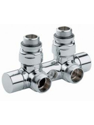 Vanne d'isolement en H MM 1/2" 3/4" Chrome