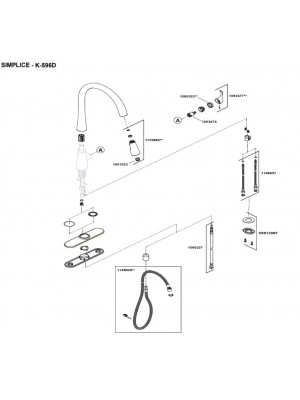 Piece detachee pour Simplice 596D - JACOB DELAFON