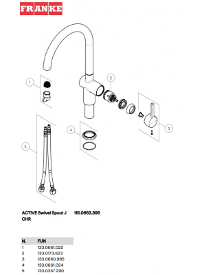 Piéces détachées ACTIVE J BEC - FRANKE