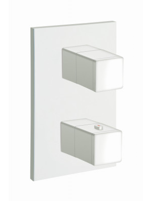 FAÇADE QUADRI 3 SORTIES THERMOSTATIQUE BLANC MAT