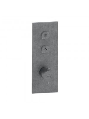 FAÇADE TRIVERDE MÉTAL BROSSÉ 2 SORTIES THERMOSTATIQUE ENCASTRÉE THERMO TWIST  XT61277