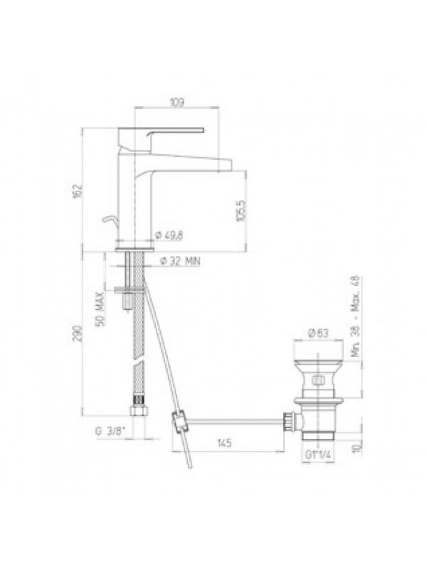 Mitigeur Lavabo LE MANS - PAINI - 90cr211b
