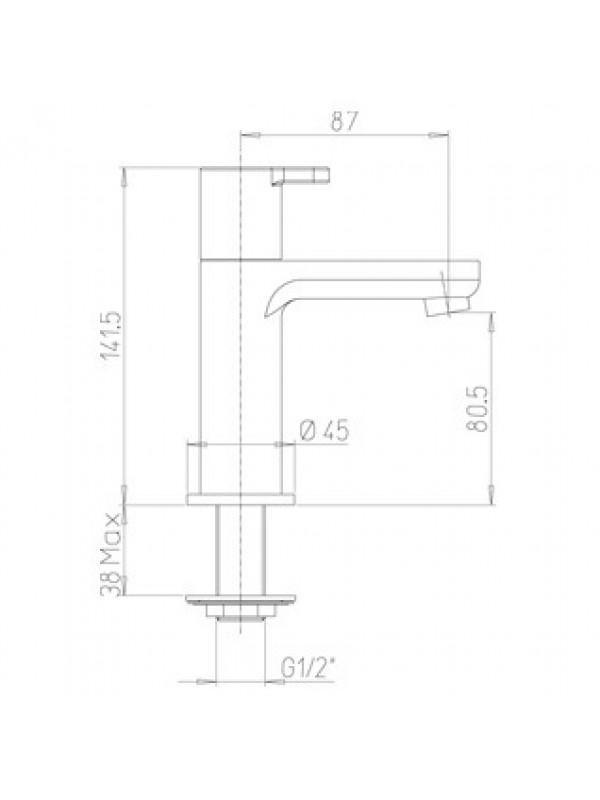 Robinet Lave-mains eau froide ARENA - PAINI - 92cr204b