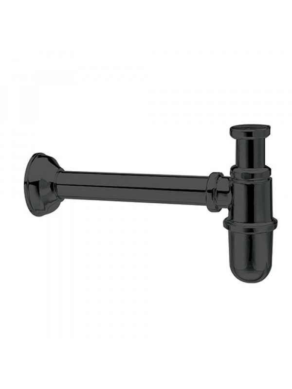 SIPHON LAVABO LAITON RETRO CHROMÉ NOIR - ac36672