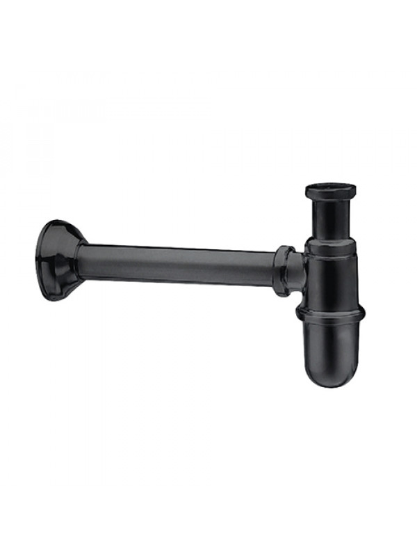 SIPHON LAVABO LAITON RETRO CHROMÉ NOIR BROSSÉ - ac36675