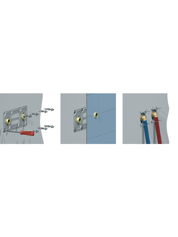 Plaque de fixation pour raccord à glissement PER 16 - ast303604-xl