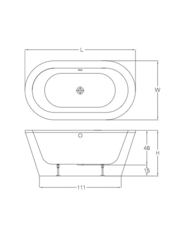 Baignoires Îlot NOUVEAU CLEARGREEN - baignoire__lot_cleargreen_150cm_nouveau