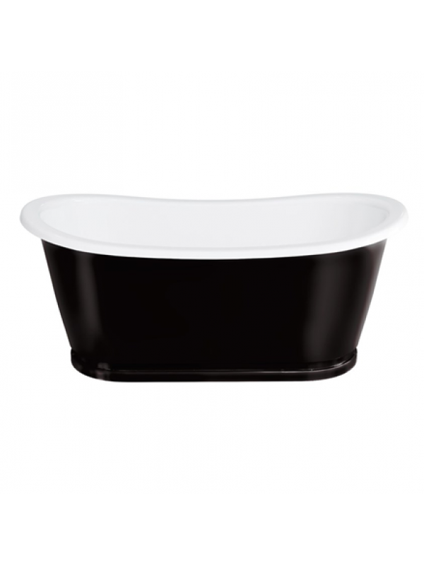Baignoire Ilot BALTHAZAR A DOUBLE EXTREMITE  1675 MM - baignoire_balthazar_avec_exte_rieur_avec_tablier_noir_burlington_1