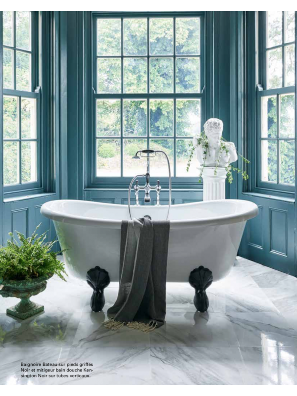 Baignoire Ilot BATEAU BURLINGTON 164 cm - baignoire_bateau_sur_pieds_griffe_s_noir_burlington