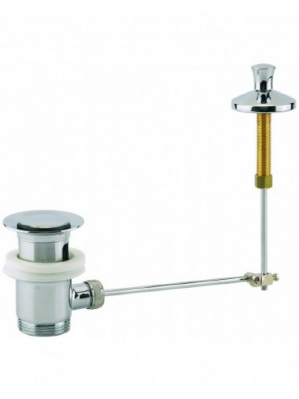 BONDE a clapet avec tirette - Chrome - VALENTIN - bonde-automatique-pour-lavabo-clapet-tirette-verticale-serrage-40-48-mm
