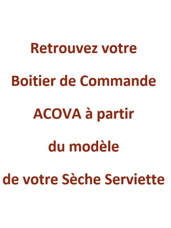 Boitier de commande ACOVA selon radiateur - capture_41