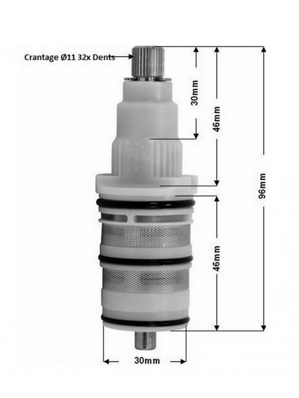 Cartouche Thermostatique JACOB DELAFON - cartouche_ceramique_jacob_delafon_r29305239_cote_6